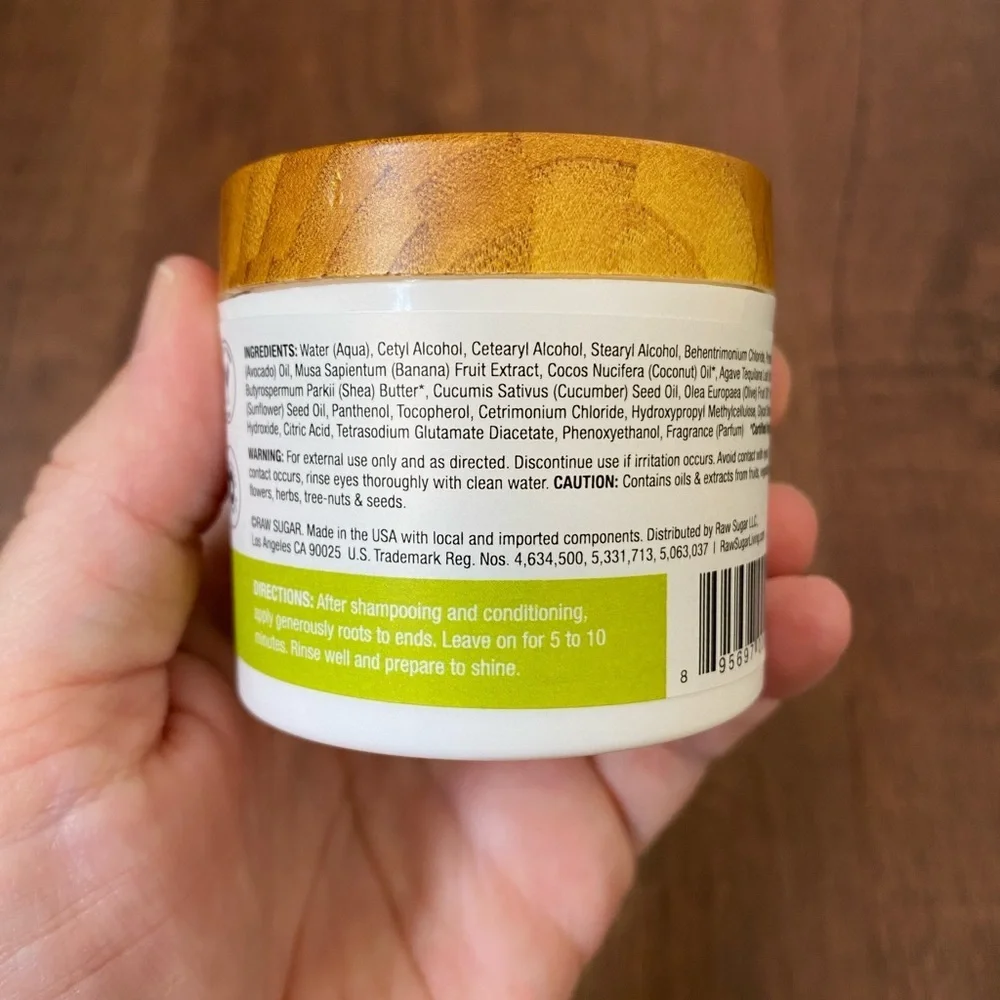 RAW SUGAR Traveling Set HAIR MASQUE Conditioner Cold Press Cream Leave In 3